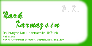 mark karmazsin business card